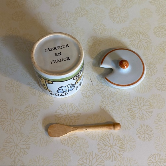 Vintage Maille lidded mustard jar with spoon made in France - Picture 5 of 7